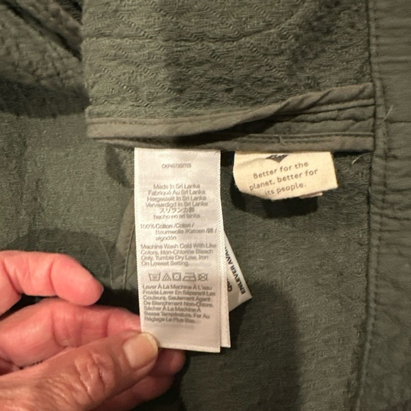 Madewell diamond jacquard shaw blazer olive green women's size small 100%Cotton - Picture 9 of 12